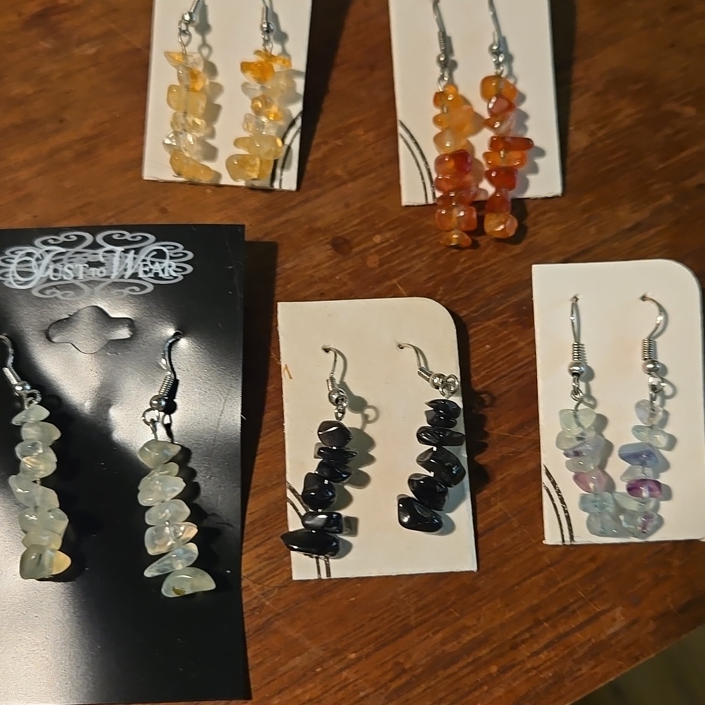 2 / $25! Multi-Color Stone Earrings - 5 Pairs